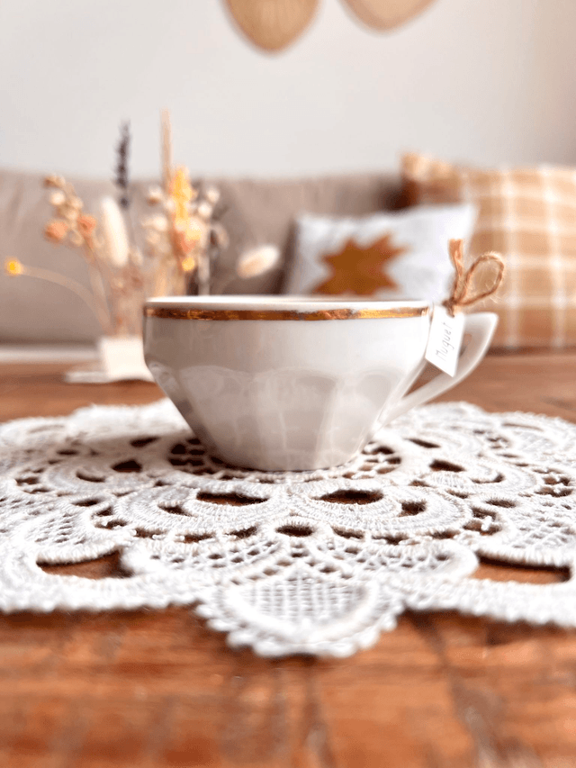 ✨ Bougie Muguet - tasse à thé "facettes"