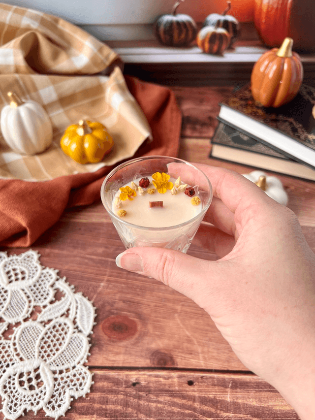 🍁 Bougie Café - verre "facettes"