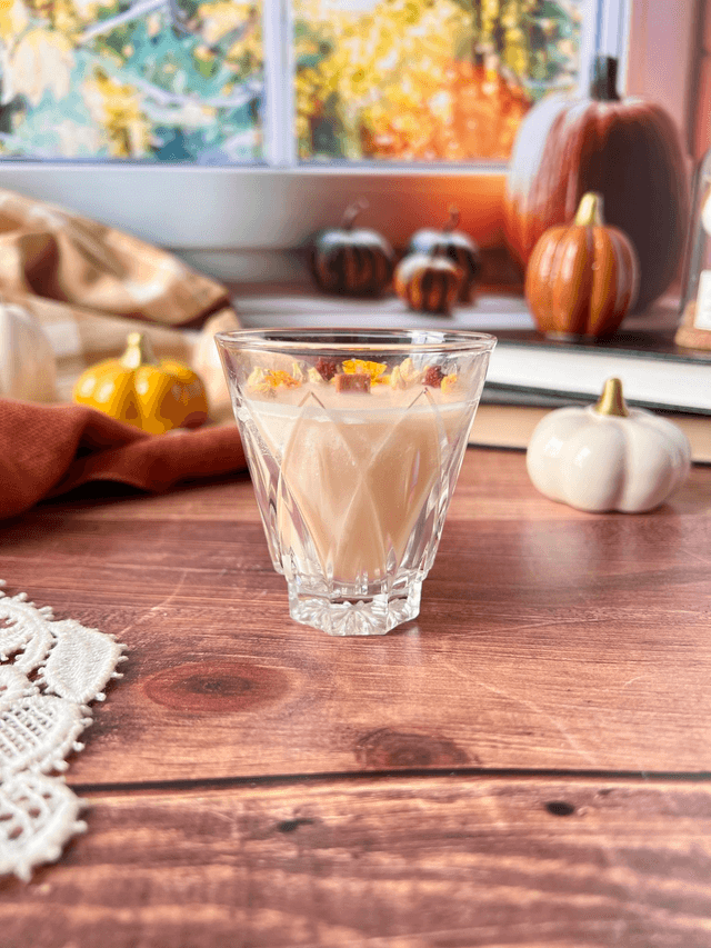 🍁 Bougie Café - verre "facettes"