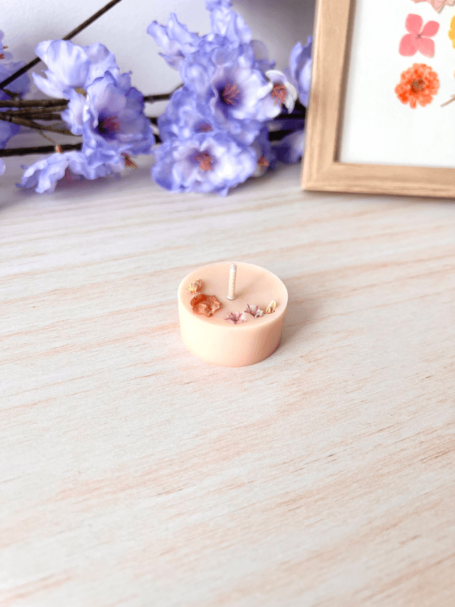 🌸 Mini bougie fleurie - parfum Fleur de Lotus (à l'unité)
