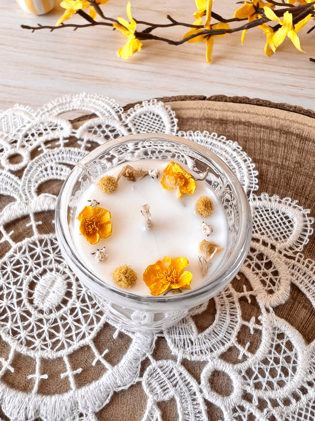 🌼 Bougie Citronnelle - mini verre "facettes"