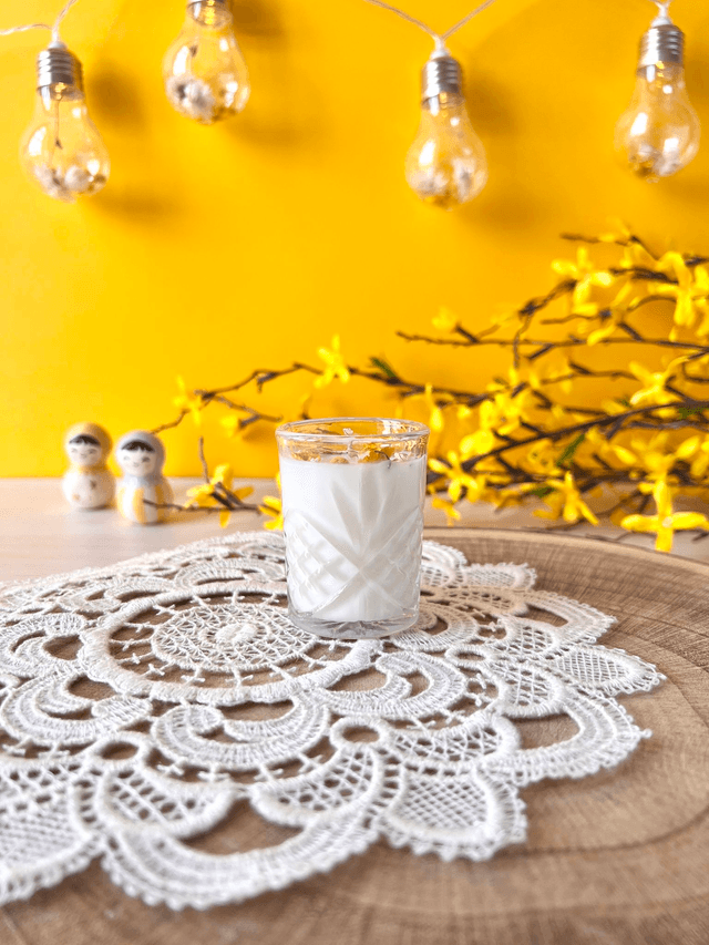 🌼 Bougie Citronnelle - mini verre "facettes"