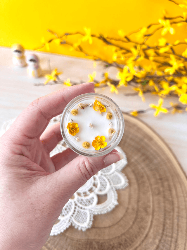 🌼 Bougie Citronnelle - mini verre "facettes"