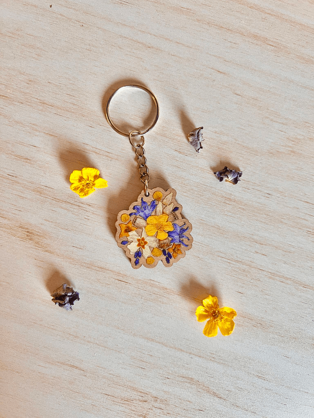 Porte-clés fleuri