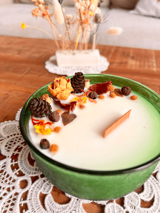 ✨ Bougie Sucre d'orge - grand ramequin "vert"