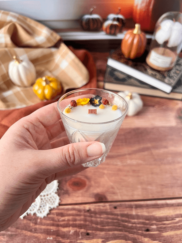 🍁 Bougie Brume matinale - verre "facettes"