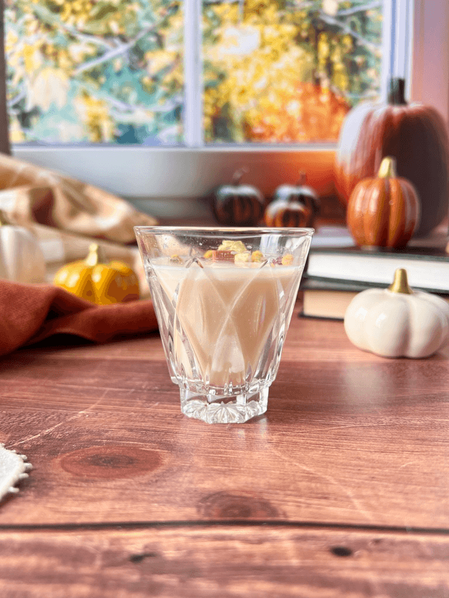 🍁 Bougie Thé noir vanille - verre "facettes"