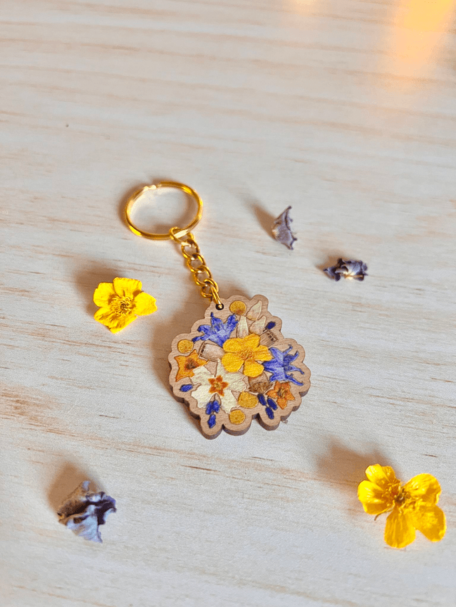 Porte-clés fleuri