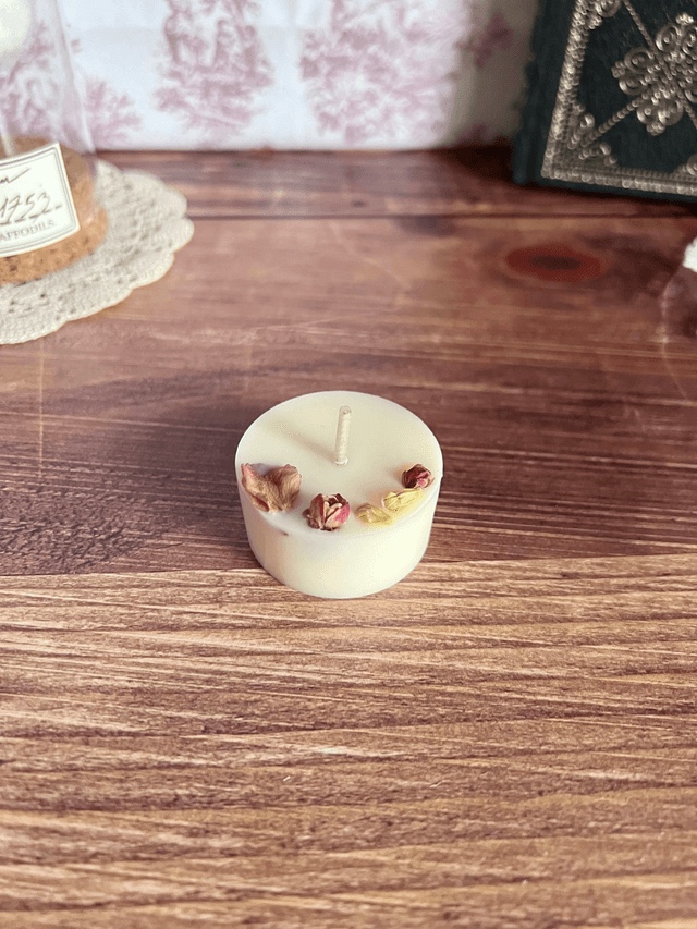 ❤️ Mini bougie fleurie - parfum Douce Lueur (à l'unité)