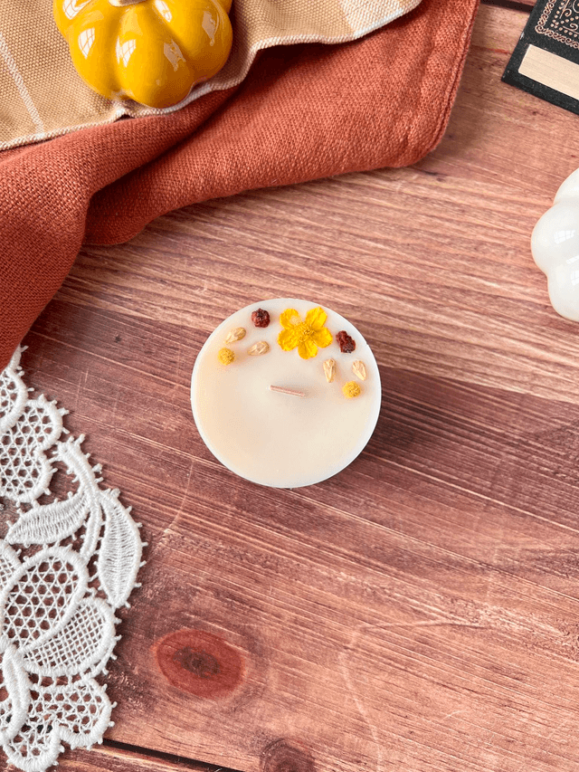 🍁 Maxi bougie fleurie - parfum Café