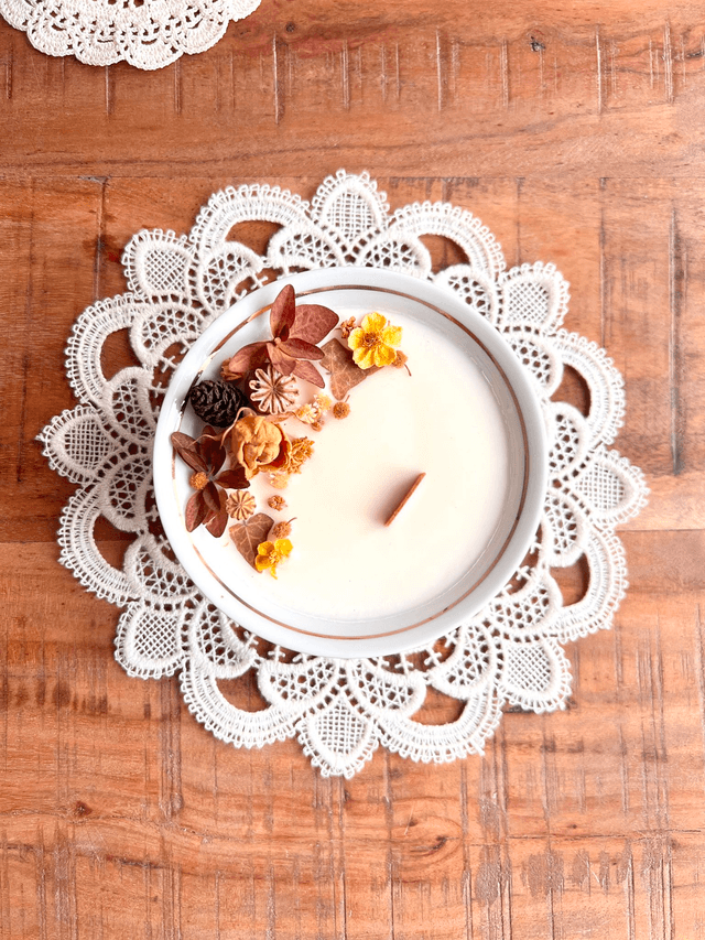 ✨ Bougie Sucre d'orge - petit bol "liseré doré"