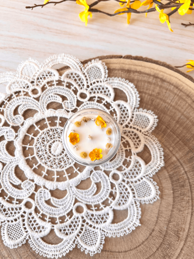 🌼 Bougie Citronnelle - mini verre "facettes"