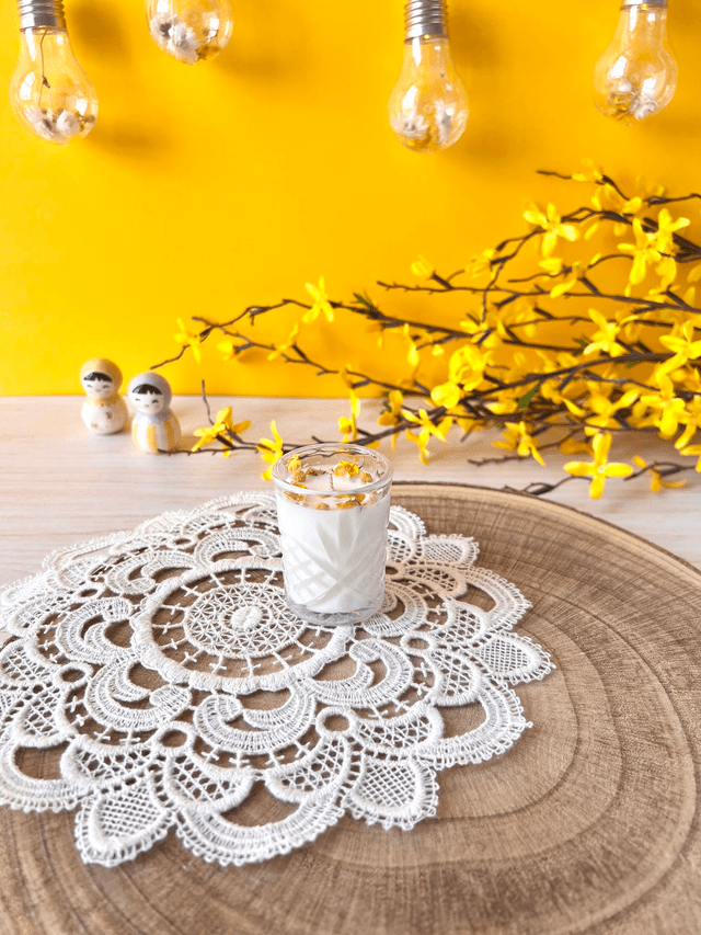 🌼 Bougie Citronnelle - mini verre "facettes"