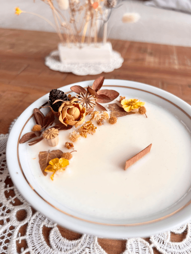 ✨ Bougie Sucre d'orge - petit bol "liseré doré"
