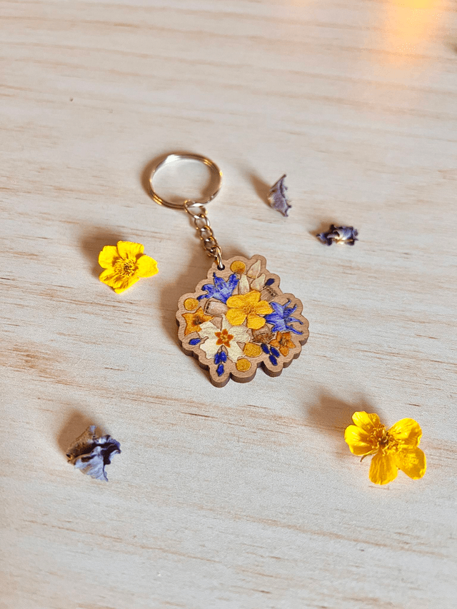 Porte-clés fleuri