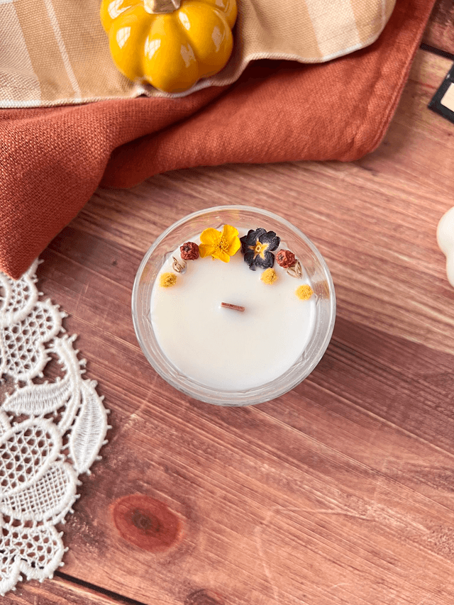 🍁 Bougie Brume matinale - verre "facettes"