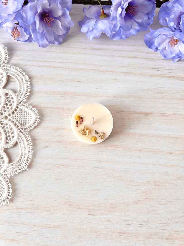 🌸 Mini bougie fleurie - parfum Frangipanier Jasmin (à l'unité)