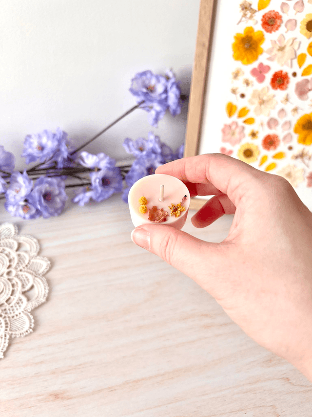🌸 Mini bougie fleurie - parfum Azalée du Japon (à l&#039;unité)